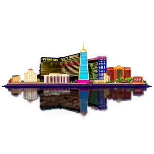 Las Vegas Skyline Night View Png Oyg42 PNG Image