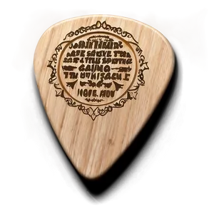 Laser Engraved Guitar Pick Png 26 PNG Image