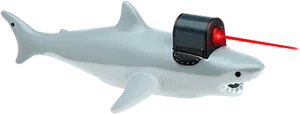 Laser Equipped Shark PNG Image