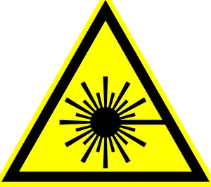 Laser Warning Sign Graphic PNG Image