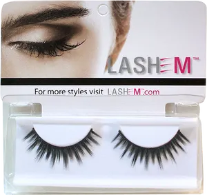 Lash E M Fake Eyelashes Packaging PNG Image