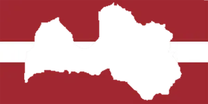 Latvia Flag Map Graphic PNG Image