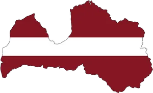 Latvia Map Flag Overlay PNG Image