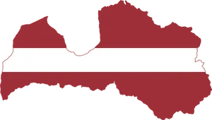 Latvia Map Flag Silhouette PNG Image