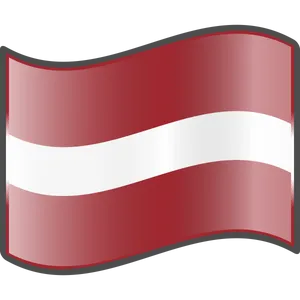 Latvian Flag Waving PNG Image