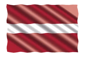 Latvian National Flag Waving PNG Image