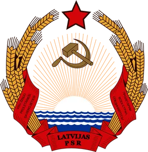 Latvian_ S S R_ Emblem PNG Image