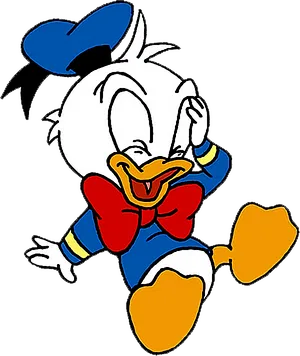 Laughing Animated Duck Character PNG Image