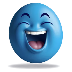 Laughing Blue Emoji Png Xqp35 PNG Image