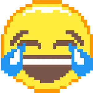 Laughing Emoji Pixel Art.png PNG Image