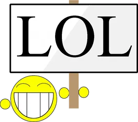 Laughing Faceand L O L Sign PNG Image