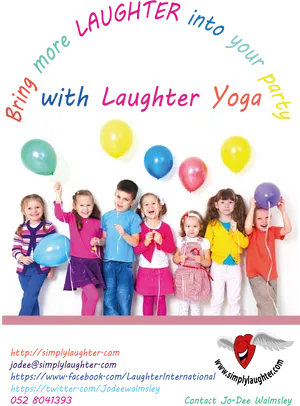 Laughter Yoga Party Kids PNG