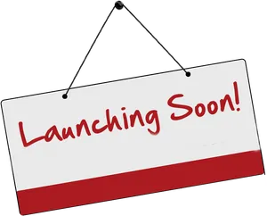 Launching Soon Sign PNG Image