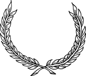 Laurel Wreath Silhouette PNG Image