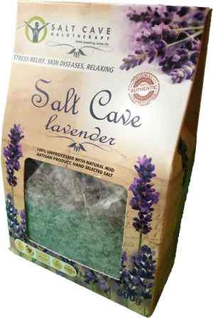 Lavender Scented Salt Therapy Product500g PNG Image