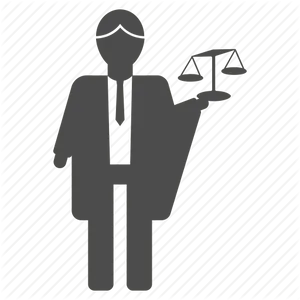 Lawyer Iconwith Scalesof Justice PNG Image