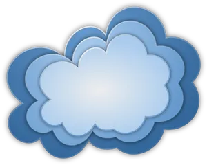 Layered Cloud Graphic PNG Image