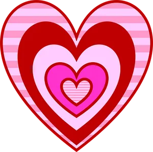 Layered Hearts Valentine Graphic PNG Image