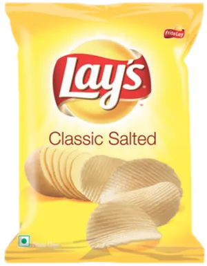 Lays Classic Salted Chips Package PNG Image