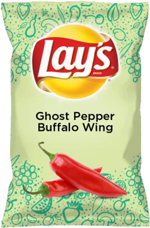 Lays Ghost Pepper Buffalo Wing Flavor Package PNG Image