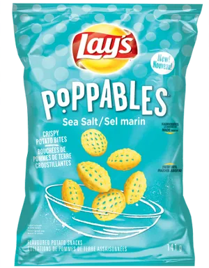 Lays Poppables Sea Salt Potato Snacks Package PNG Image