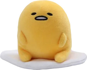 Lazy Yellow Creature Plush PNG Image