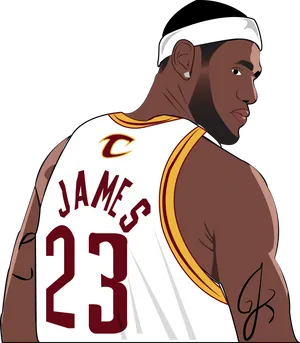 Le Bron James Cavaliers Illustration PNG Image