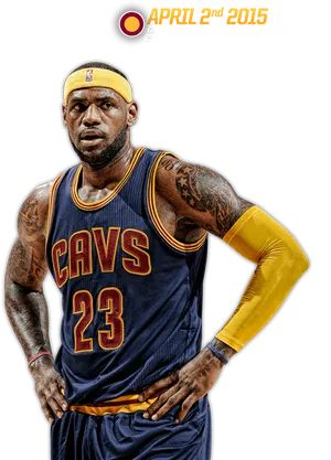 Le Bron James Cleveland Cavaliers Scoring Milestone April2015 PNG Image