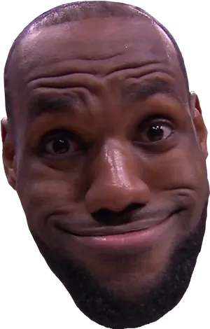 Le Bron James Facial Expression Close Up PNG Image