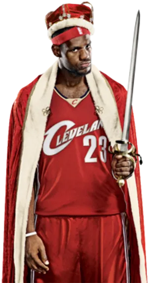 Le Bron James King Costume PNG Image