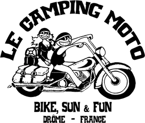 Le Camping Moto Vintage Graphic PNG Image