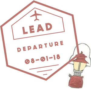 Lead Departure Stamp Illustration PNG