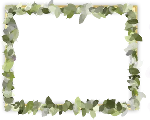 Leafy Frame Border Design PNG Image