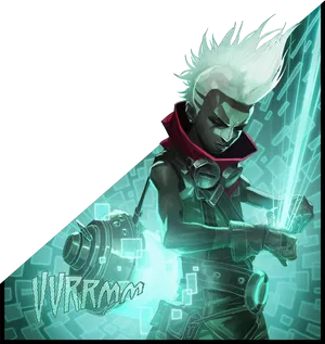 Leagueof Legends Ekko Artwork PNG Image