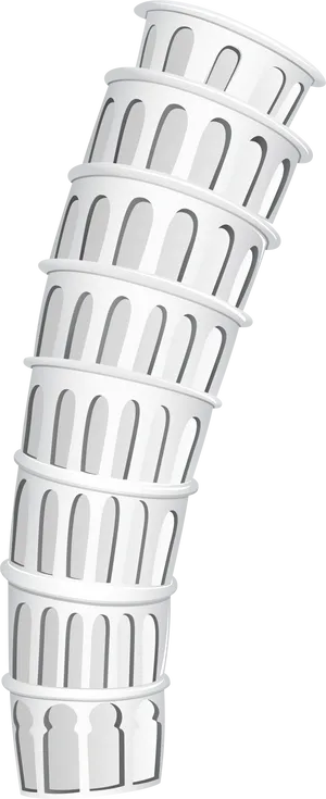 Leaning Towerof Pisa Graphic PNG Image