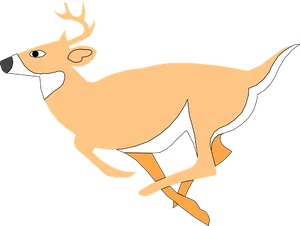 Leaping Deer Vector Illustration PNG Image