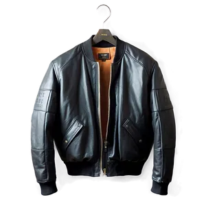 Leather Bomber Jacket Look Png Egj PNG Image