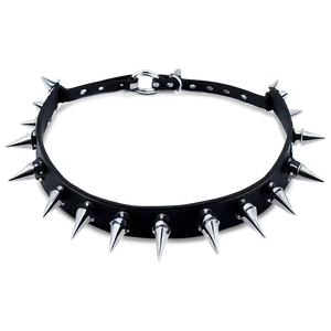 Leather Spiked Choker Design Png 06282024 PNG Image