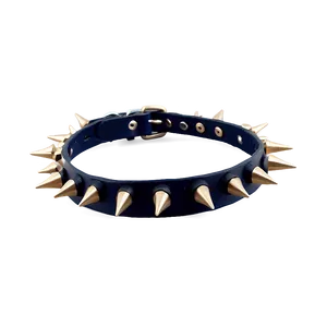 Leather Spiked Choker Design Png 06282024 PNG Image