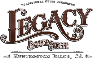 Legacy Barber Shoppe Signage PNG Image