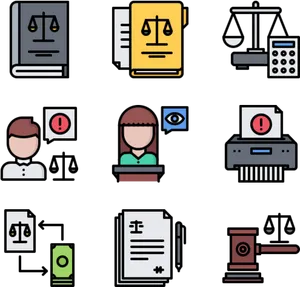 Legal Icons Set PNG