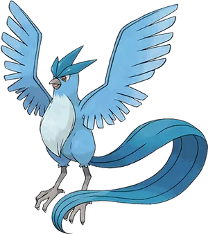 Legendary Pokemon Articuno Illustration PNG Image