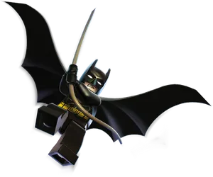 Lego Batman With Sword PNG Image