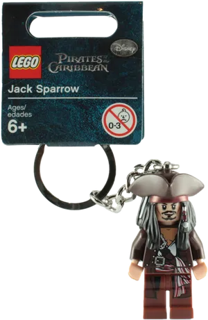 Lego Jack Sparrow Keychain PNG Image