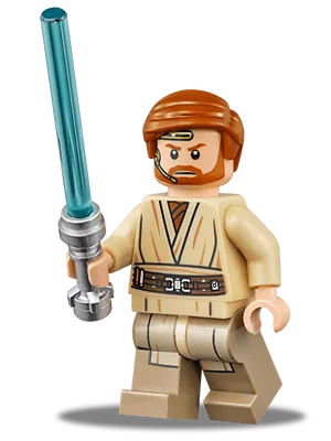 Lego Jedi Figure With Lightsaber PNG Image