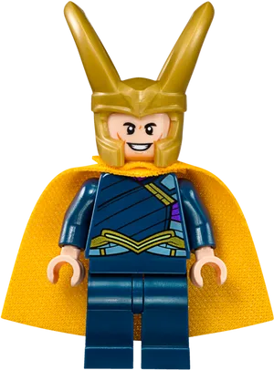 Lego Loki Figure Smiling PNG Image