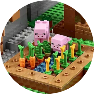 Lego_ Minecraft_ Pig_ Figures PNG Image