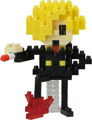 Lego Style Animated Character Figure PNG Image