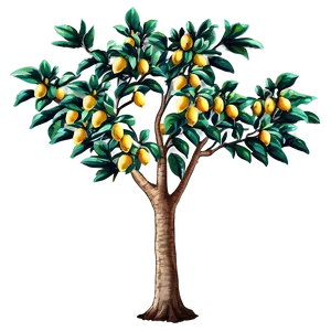 Lemon Orchard Tree Design Png Vgq PNG Image