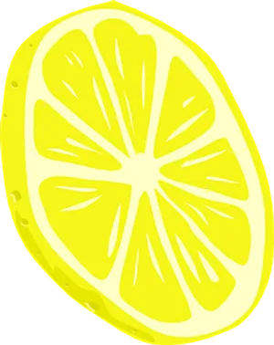 Lemon Slice Illustration PNG Image